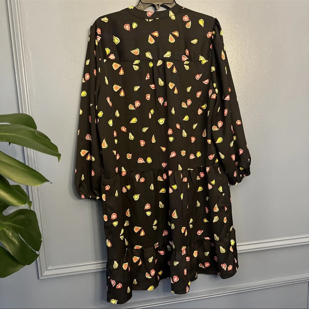 NIC+ZOE Black Floral Heart-Print Long-Sleeve Dress - Picture 11 of 11